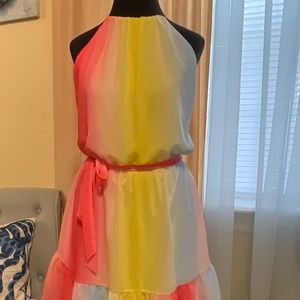 B.Darlin  ombré multi color casual Juniors Dress size 13/14 New